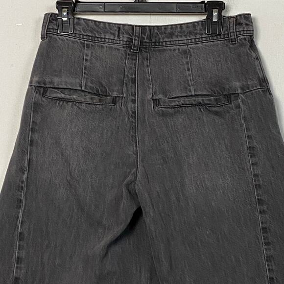 We The Free Equinox Black Gray Wide Leg Denim Trouser Jean Size 26 - Picture 8 of 10
